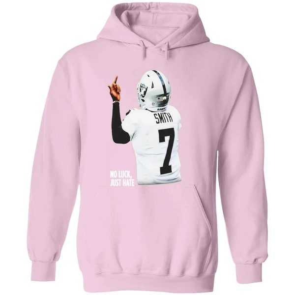 Geno Smith Las Vegas Raiders No Luck Just Hate Middle Finger Hoodie - Image 5