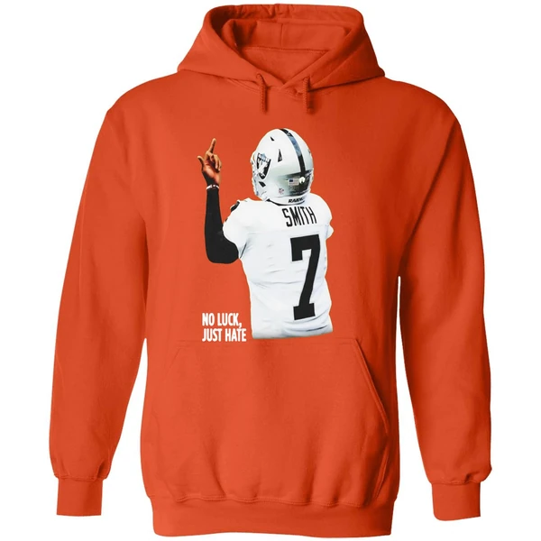 Geno Smith Las Vegas Raiders No Luck Just Hate Middle Finger Hoodie - Image 6
