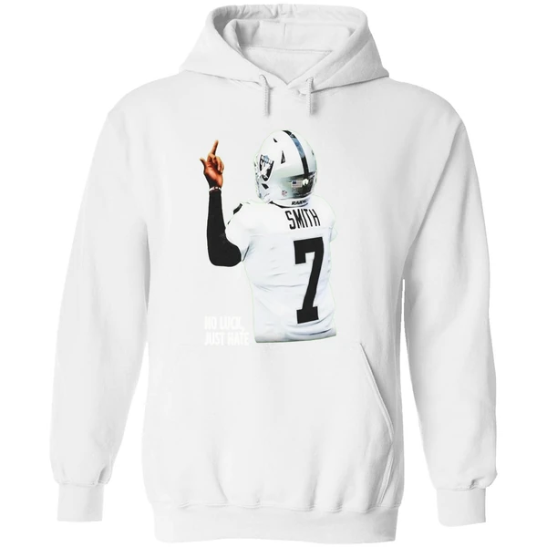 Geno Smith Las Vegas Raiders No Luck Just Hate Middle Finger Hoodie - Image 8
