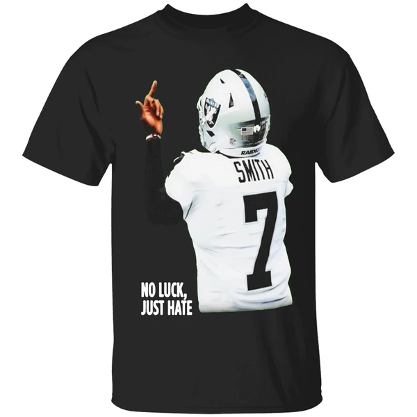 Geno Smith Las Vegas Raiders No Luck Just Hate Middle Finger Shirt