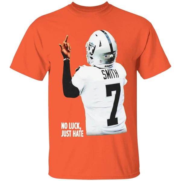 Geno Smith Las Vegas Raiders No Luck Just Hate Middle Finger Shirt - Image 6