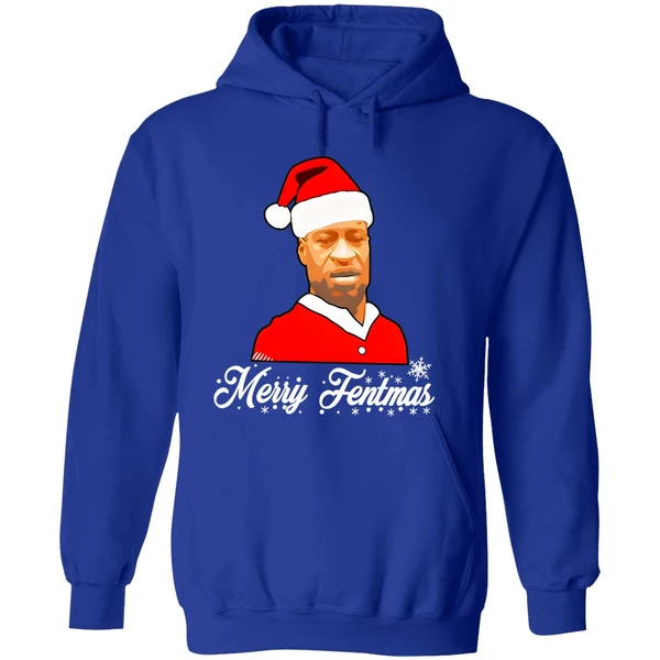 George Floyd Santa Merry Fentmas Christmas Hoodie - Image 7