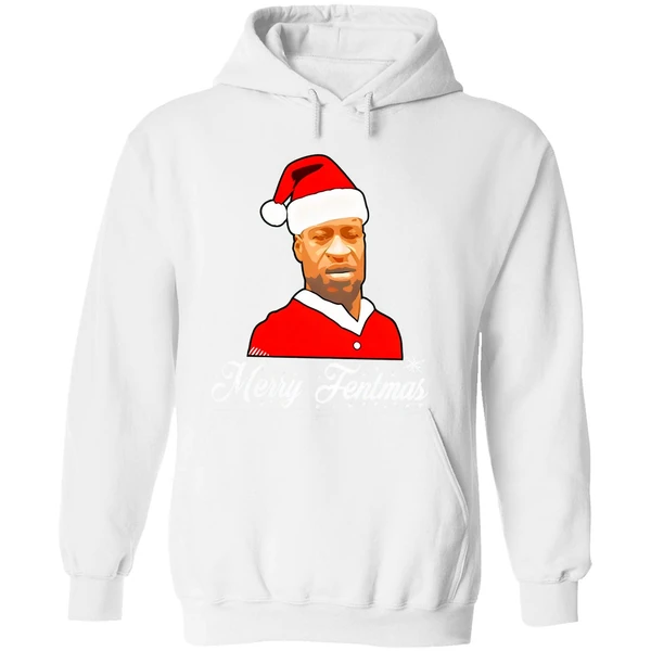 George Floyd Santa Merry Fentmas Christmas Hoodie - Image 8