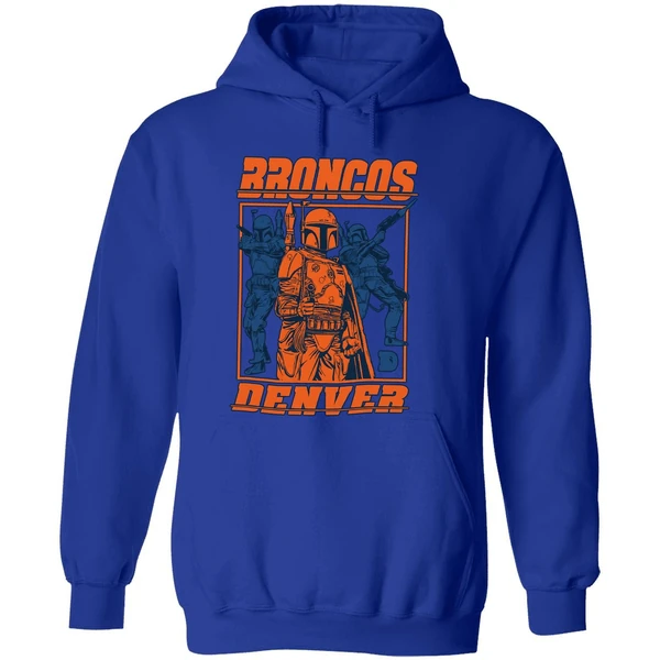 George Lucas Boba Fett Broncos Denver Hoodie - Image 7
