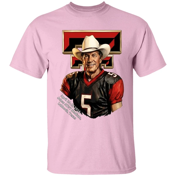 george strait april 2026 jones att stadium lubbock texas tech red raiders shirt lightpink