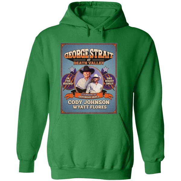 George Strait At Death Valley Clemson Sc Saturday May 2 Doy Johnson Wyatt Flores Hoodie - Image 2
