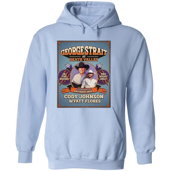 George Strait At Death Valley Clemson Sc Saturday May 2 Doy Johnson Wyatt Flores Hoodie - Image 4