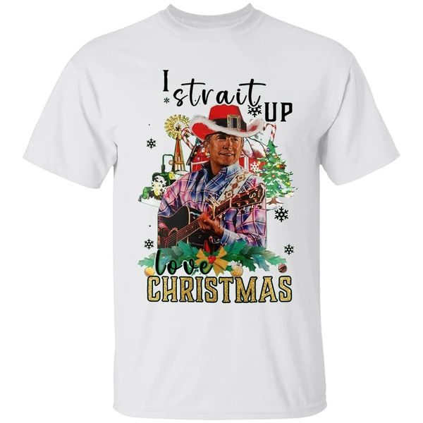George Strait I Strait Up Love Christmas Shirt