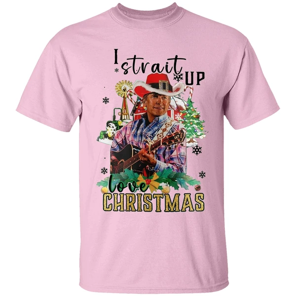 George Strait I Strait Up Love Christmas Shirt - Image 2