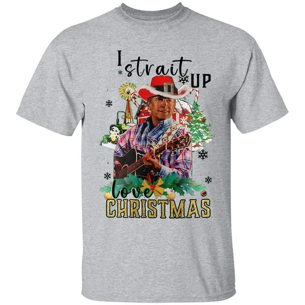 George Strait I Strait Up Love Christmas Shirt - Image 6