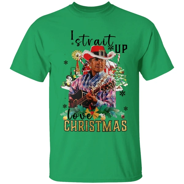 George Strait I Strait Up Love Christmas Shirt - Image 8