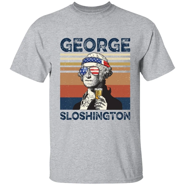 george washington george sloshington shirt sportgrey