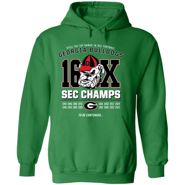 Georgia Bulldogs 16x Sec Football Champions Hoodie - Image 2