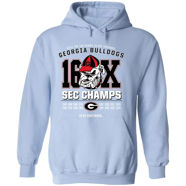 Georgia Bulldogs 16x Sec Football Champions Hoodie - Image 4