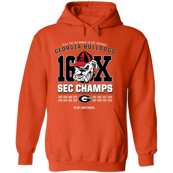 Georgia Bulldogs 16x Sec Football Champions Hoodie - Image 6