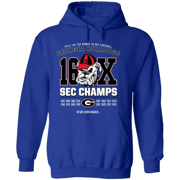 Georgia Bulldogs 16x Sec Football Champions Hoodie - Image 7