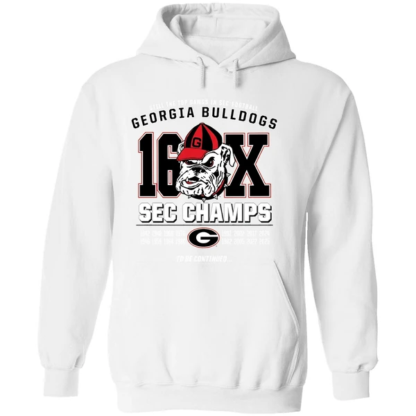 Georgia Bulldogs 16x Sec Football Champions Hoodie - Image 8