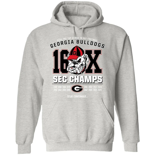 Georgia Bulldogs 16x Sec Football Champions Hoodie - Image 9