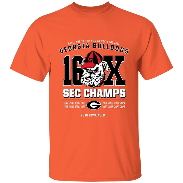 Georgia Bulldogs 16x Sec Football Champions Shirt - Image 6