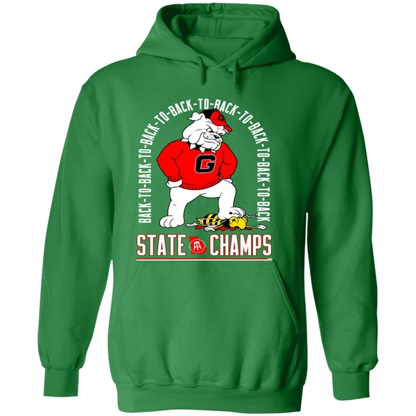 Georgia Bulldogs Beat Georgia Tech Yellow Jackets Back To Back State Champs Hoodie - Image 2