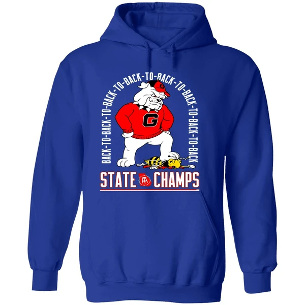 Georgia Bulldogs Beat Georgia Tech Yellow Jackets Back To Back State Champs Hoodie - Image 7