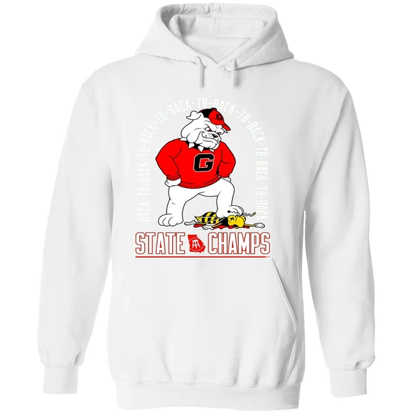 Georgia Bulldogs Beat Georgia Tech Yellow Jackets Back To Back State Champs Hoodie - Image 8