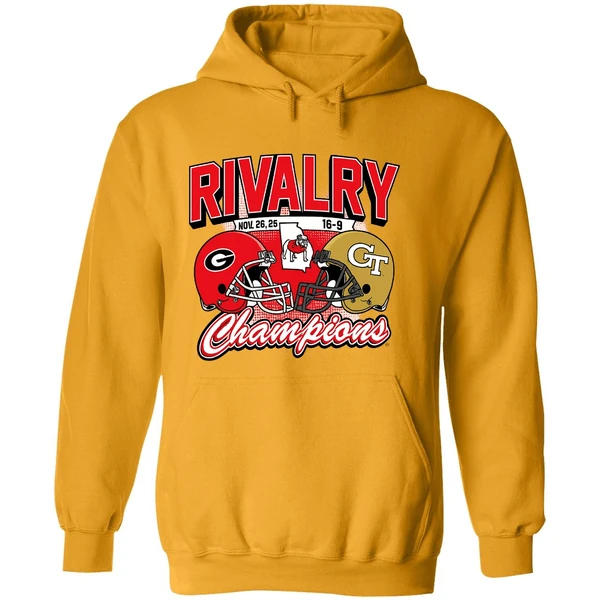 Georgia Bulldogs Georgia Tech Yellow Jackets Rivalry Winner 2025 Champions Hoodie