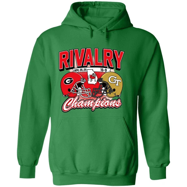 Georgia Bulldogs Georgia Tech Yellow Jackets Rivalry Winner 2025 Champions Hoodie - Image 2