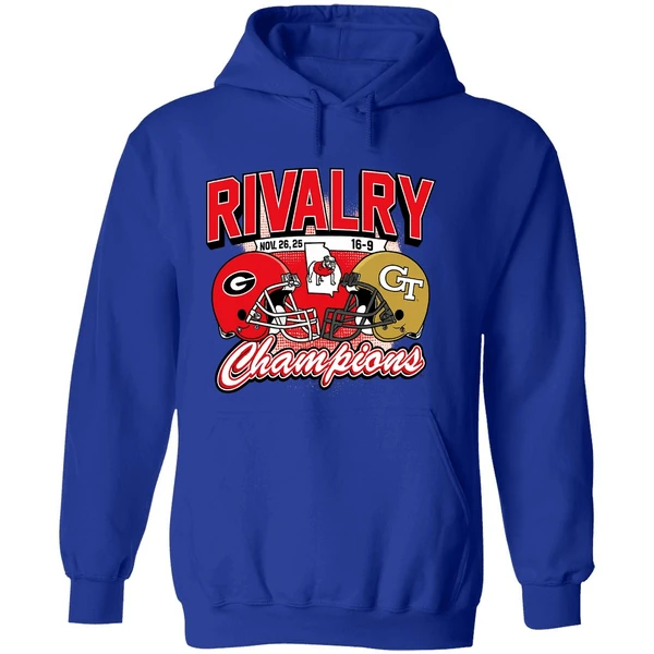 Georgia Bulldogs Georgia Tech Yellow Jackets Rivalry Winner 2025 Champions Hoodie - Image 7