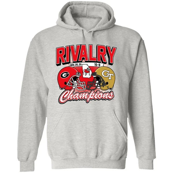 Georgia Bulldogs Georgia Tech Yellow Jackets Rivalry Winner 2025 Champions Hoodie - Image 9