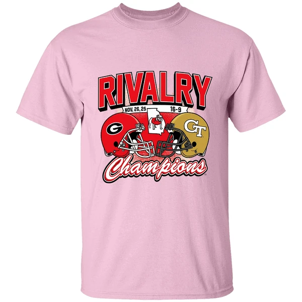 Georgia Bulldogs Georgia Tech Yellow Jackets Rivalry Winner 2025 Champions Shirt - Image 3