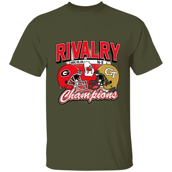 Georgia Bulldogs Georgia Tech Yellow Jackets Rivalry Winner 2025 Champions Shirt - Image 4