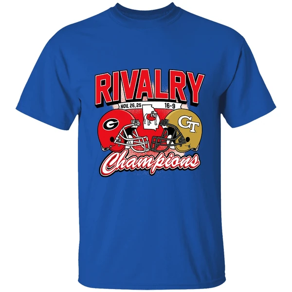 Georgia Bulldogs Georgia Tech Yellow Jackets Rivalry Winner 2025 Champions Shirt - Image 8