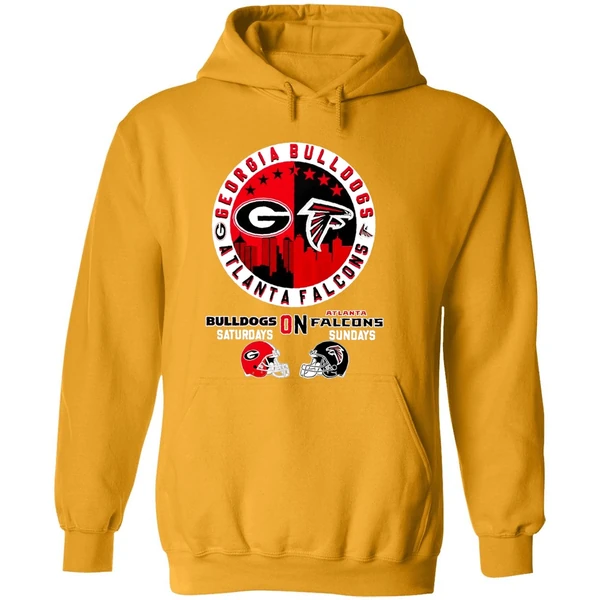 Georgia Bulldogs On Saturday Atlanta Falcons On Sunday Hoodie