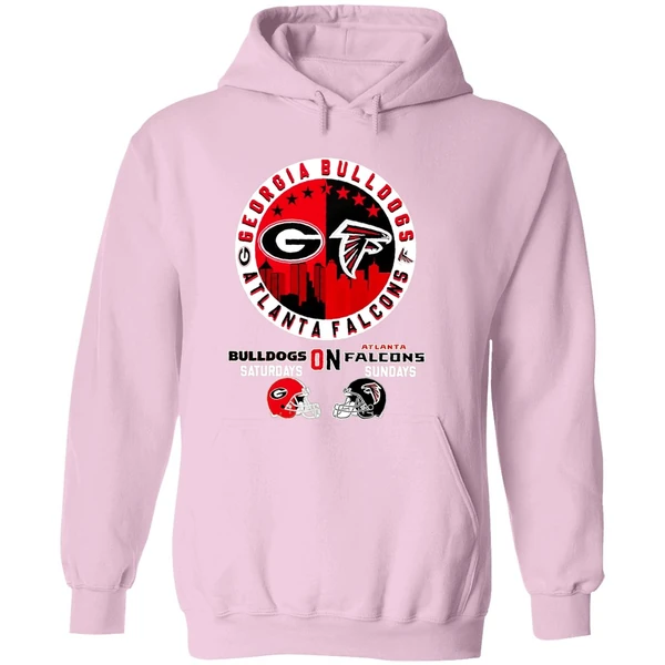 Georgia Bulldogs On Saturday Atlanta Falcons On Sunday Hoodie - Image 5