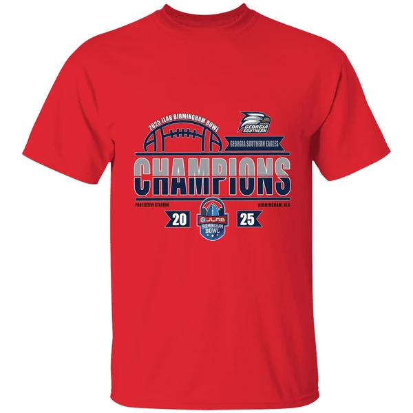 Georgia Southern Eagles Football Jlab Birmingham Bowl Champions 2025 Shirt - Image 4