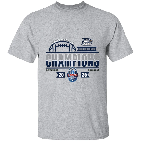 Georgia Southern Eagles Football Jlab Birmingham Bowl Champions 2025 Shirt - Image 6