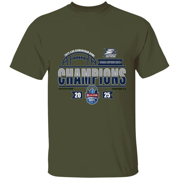 Georgia Southern Eagles Football Jlab Birmingham Bowl Champions 2025 Shirt - Image 9