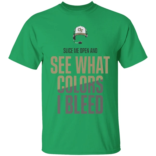 Georgia Tech Yellow Jackets Slice Me Open And See What Colors I Bleed Shirt - Image 8