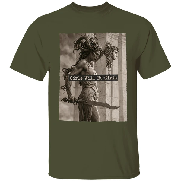 girls will be girls shirt militarygreen