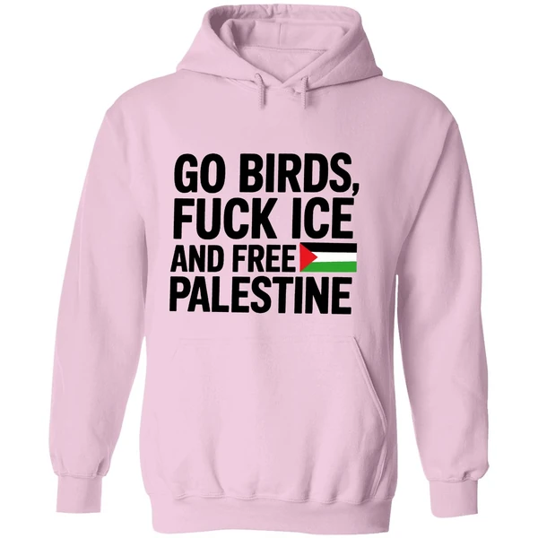 Go Birds Fuck Ice And Free Palestine Hoodie - Image 5