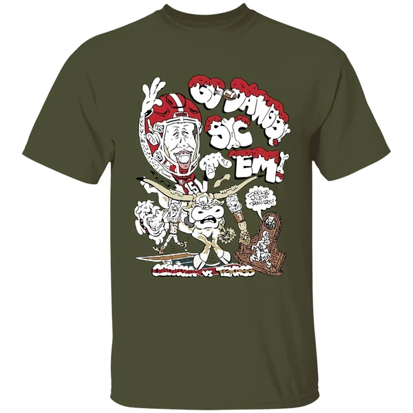 go dawgs sic em 2025 georgia vs texas shirt militarygreen