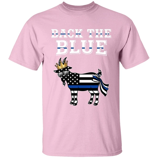 goat us back the blue line shirt lightpink