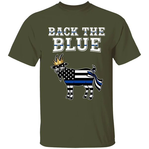 goat us back the blue line shirt militarygreen