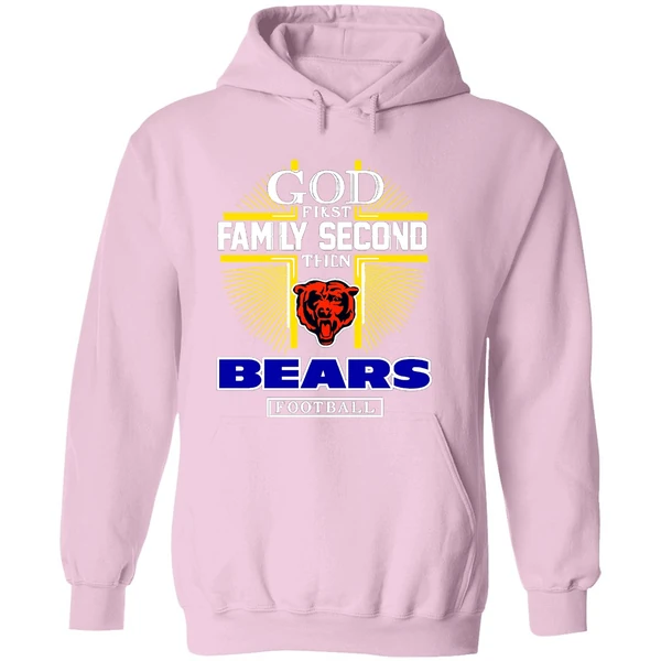 God First Family Second Then Chicago Bears Football 2025 Hoodie - Image 5