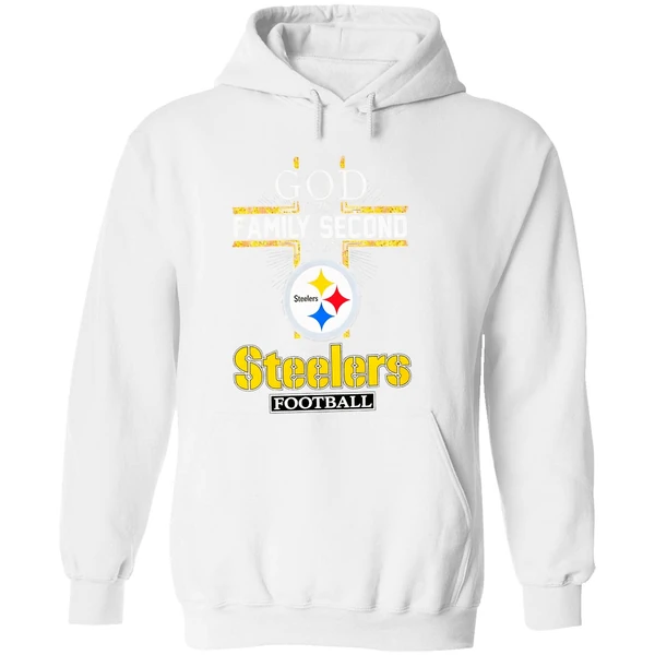 God First Family Second Then Steelers Football Hoodie - Image 8