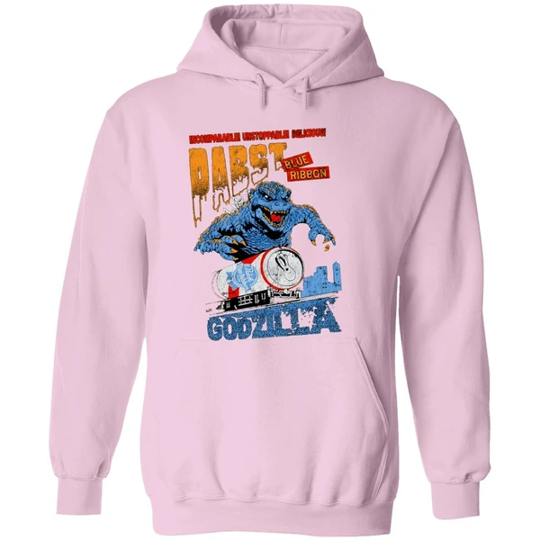 Godzilla Runaway Pabst Blue Ribbon Train Hoodie - Image 5