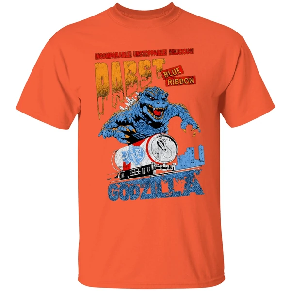 godzilla-runaway-pabst-blue-ribbon-train-shirt-orange