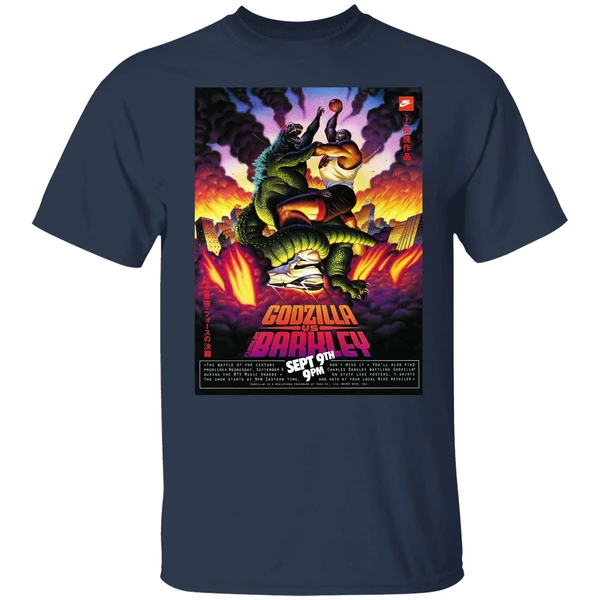 Godzilla Vs Charles Barkley Poster Shirt - Image 4