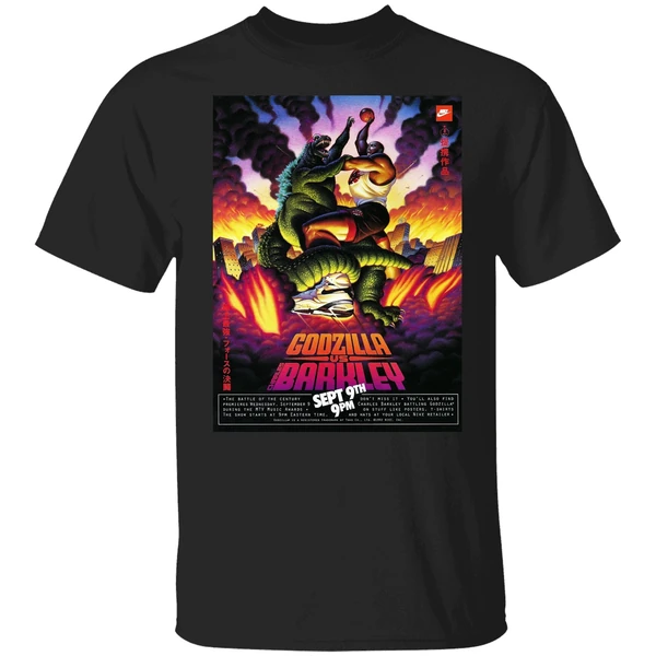 Godzilla Vs Charles Barkley Poster Shirt - Image 9